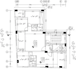 نمونه پلان معماری در فاز یک